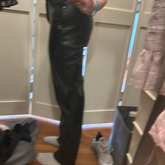 Pacsun high waisted straight leg women’s leather pants. No stains. Size 26. - Picture 4 of 6